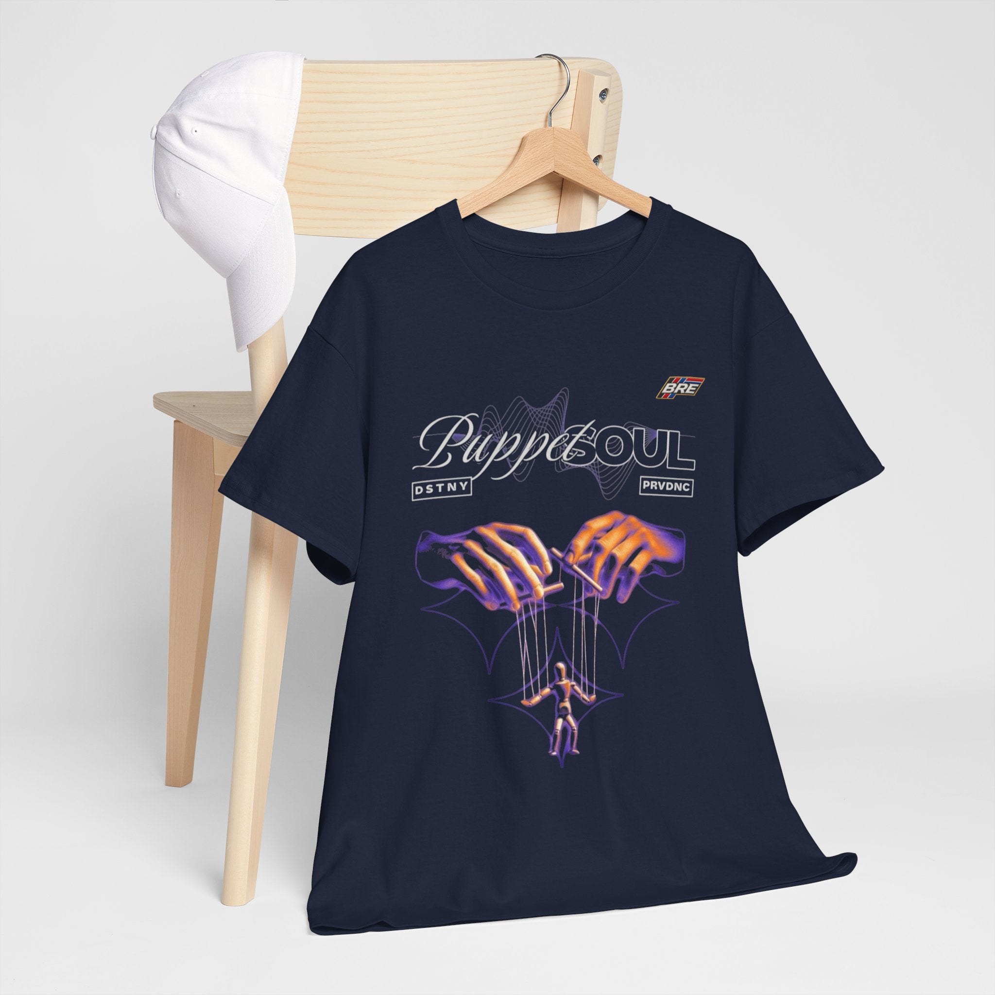 Puppet Soul Graphic Tee – Neon Marionette Hands Band Shirt
