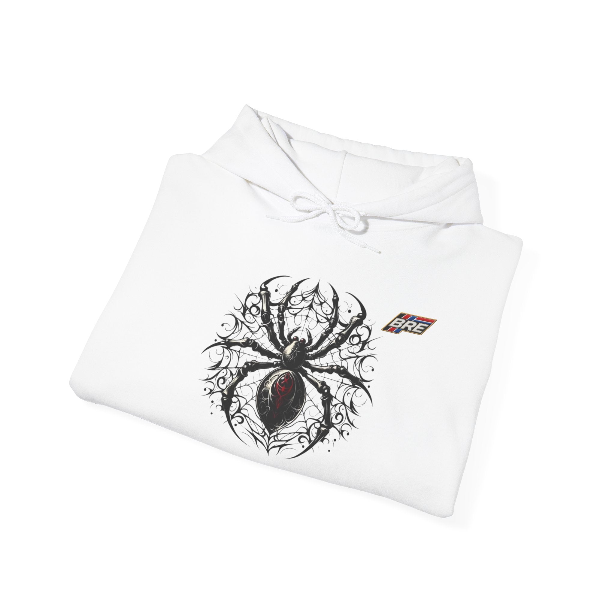 Spider Skull Hoodie — Gothic Black Widow Graphic Sweatshirt