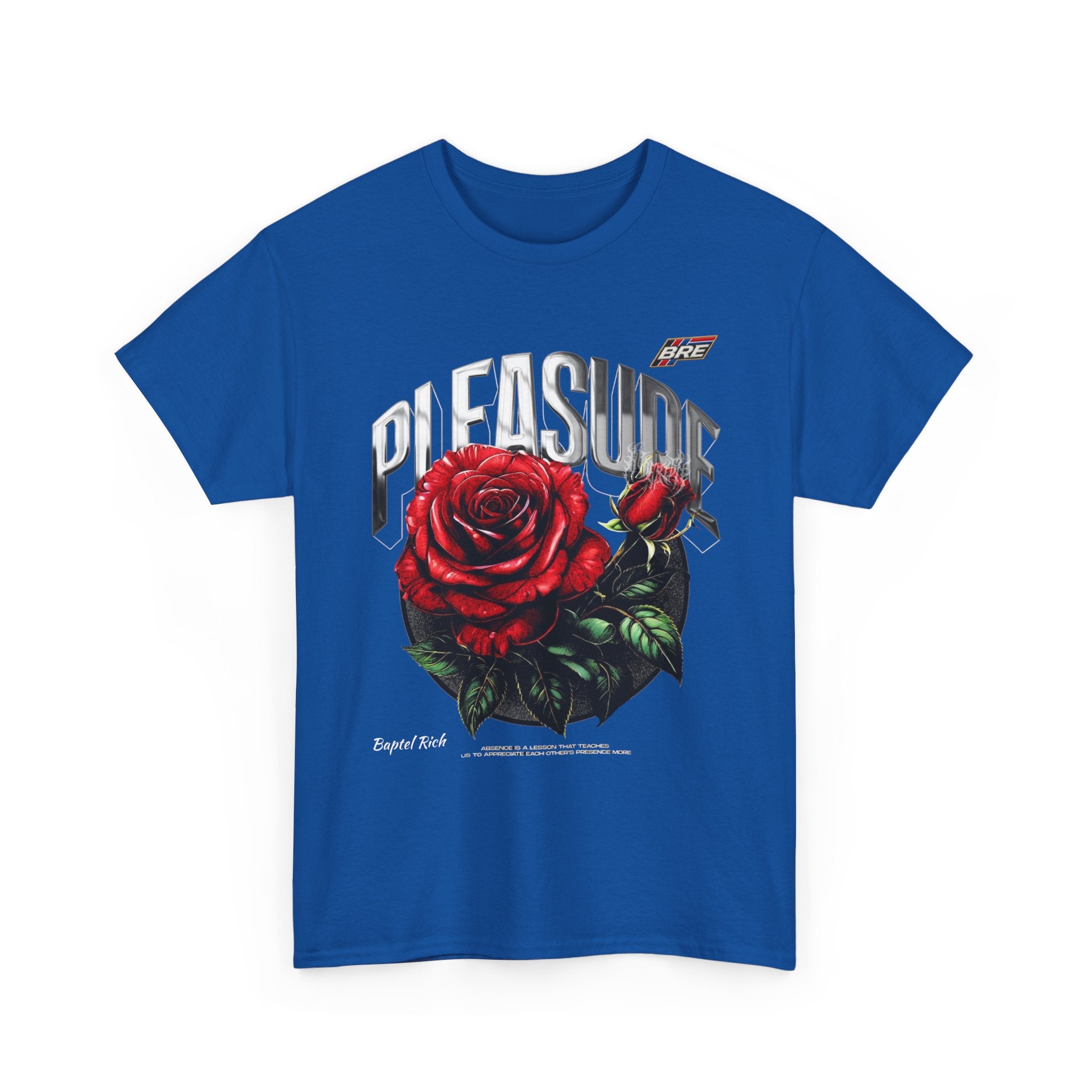 Pleasure Rose Graphic Tee — Gothic Red Rose Streetwear T-Shirt