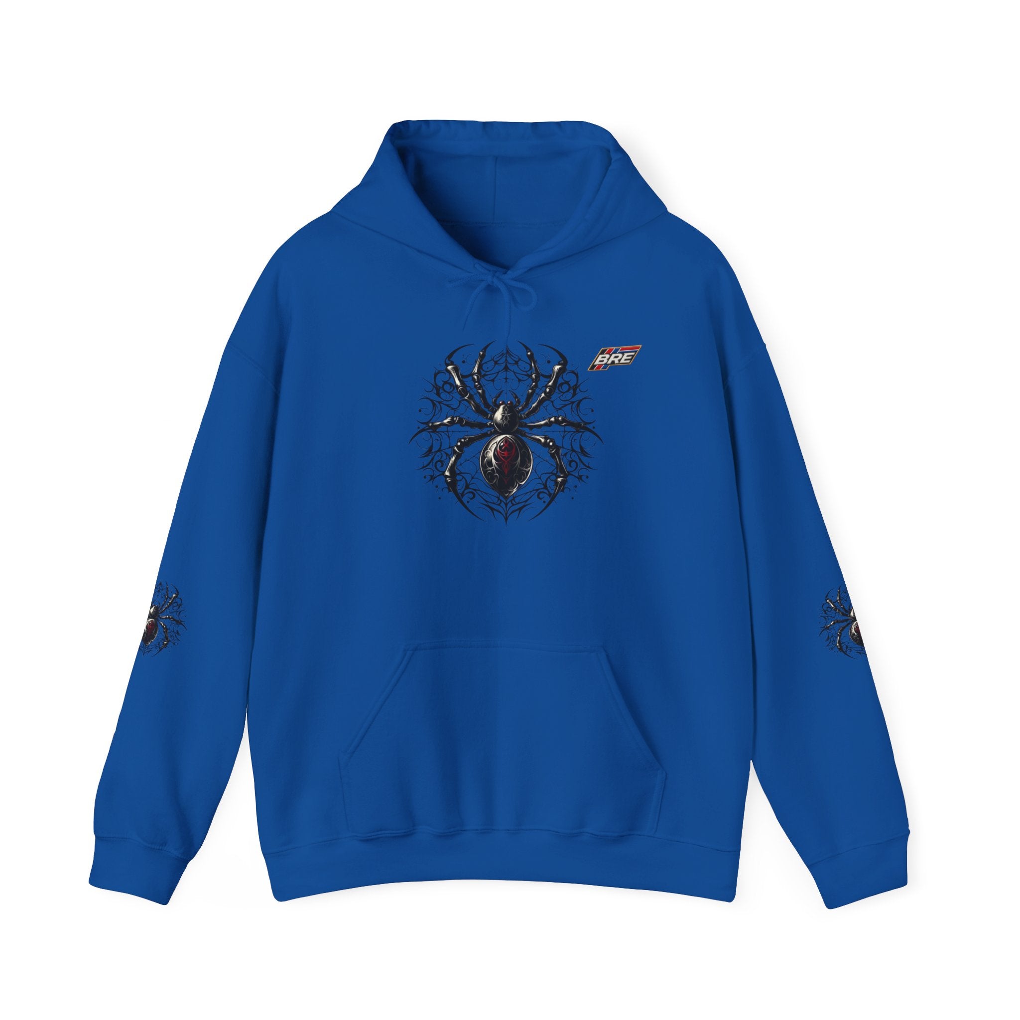 Spider Skull Hoodie — Gothic Black Widow Graphic Sweatshirt