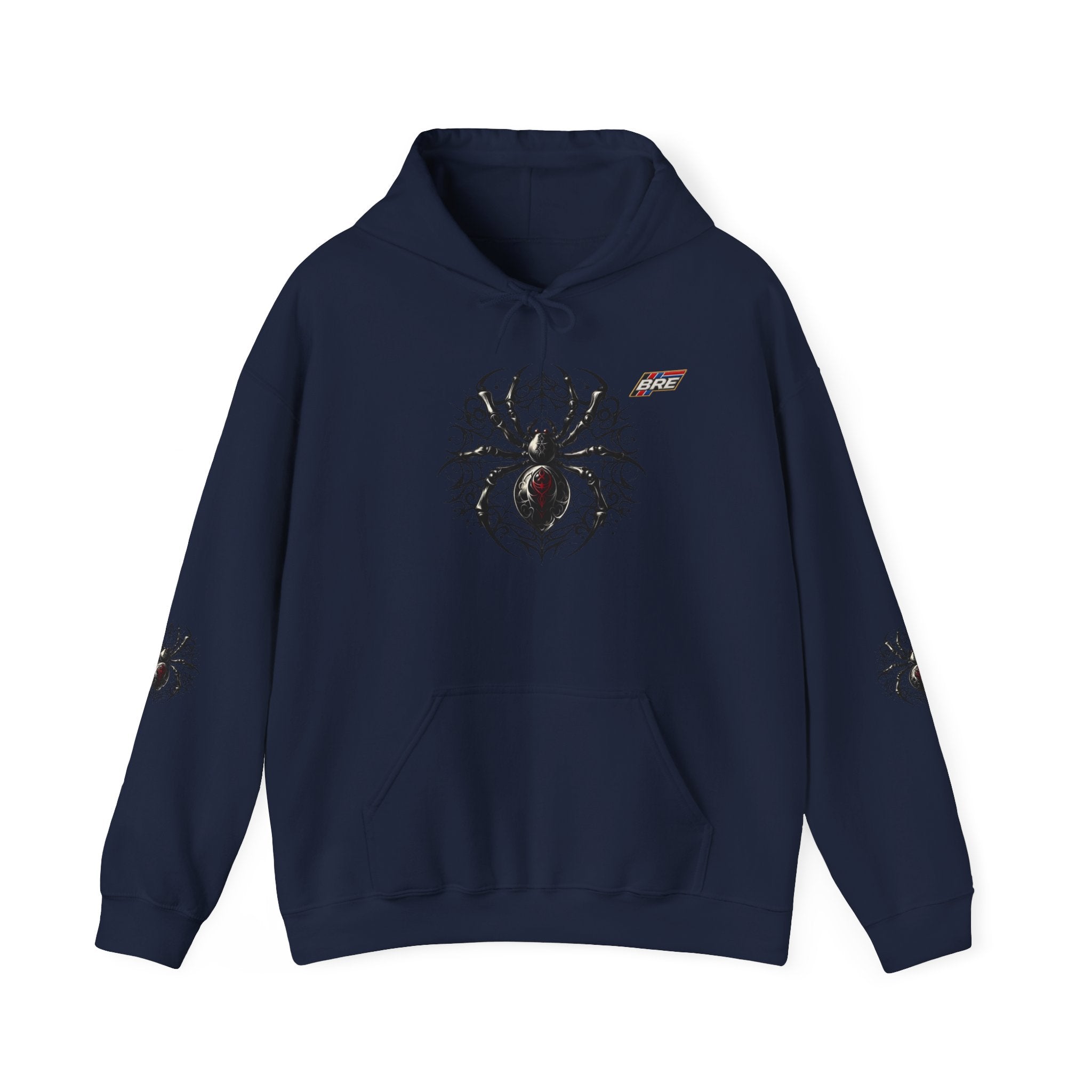 Spider Skull Hoodie — Gothic Black Widow Graphic Sweatshirt