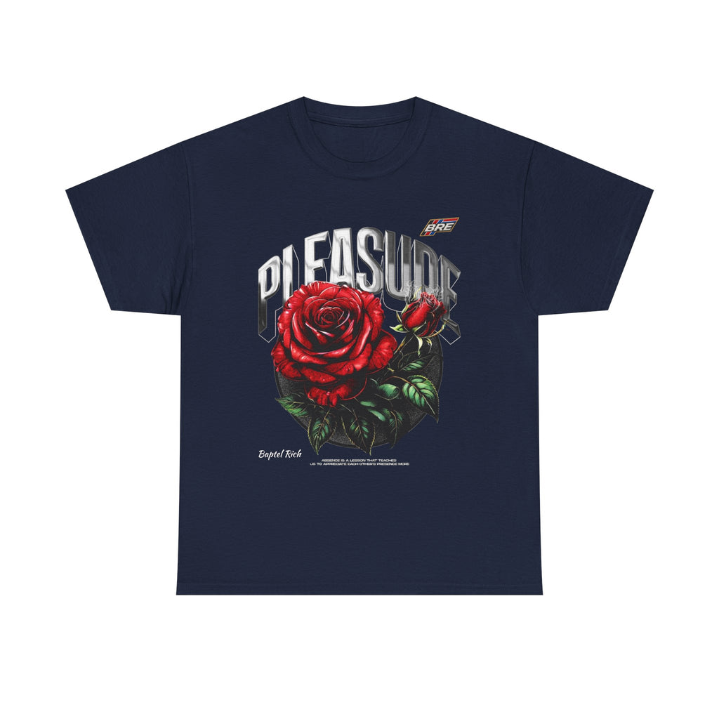 Pleasure Rose Graphic Tee — Gothic Red Rose Streetwear T-Shirt