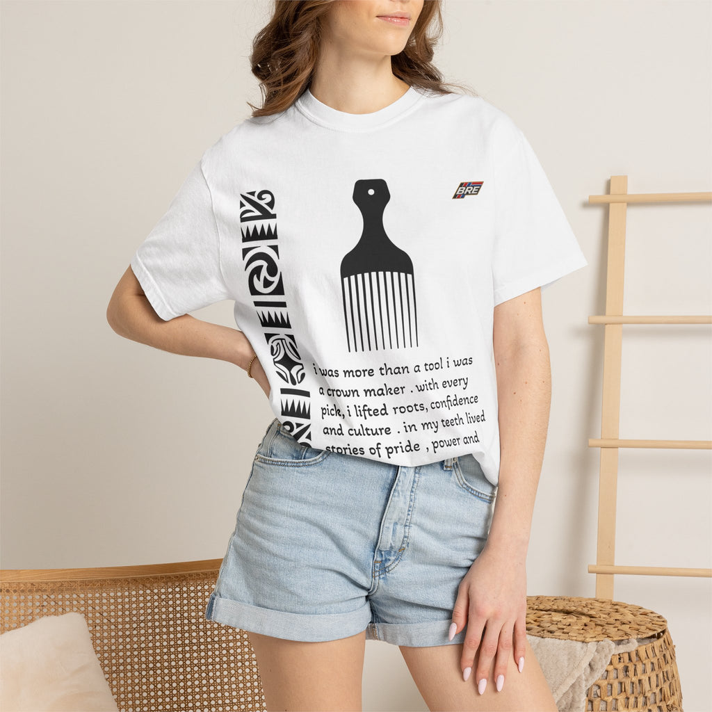 Afro Pride Graphic T-Shirt — "I was more than a tool" Black Power Pick & Baobab Tree Tee