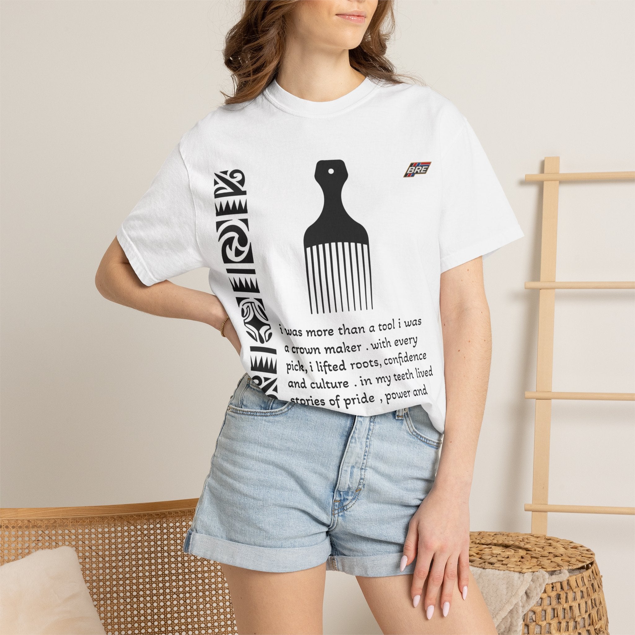 Afro Pride Graphic T-Shirt — "I was more than a tool" Black Power Pick & Baobab Tree Tee