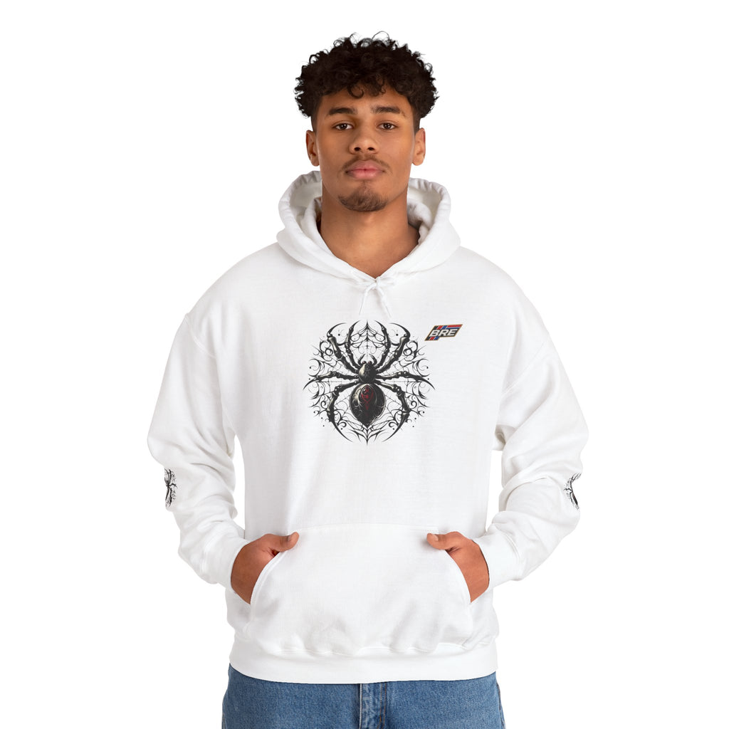 Spider Skull Hoodie — Gothic Black Widow Graphic Sweatshirt