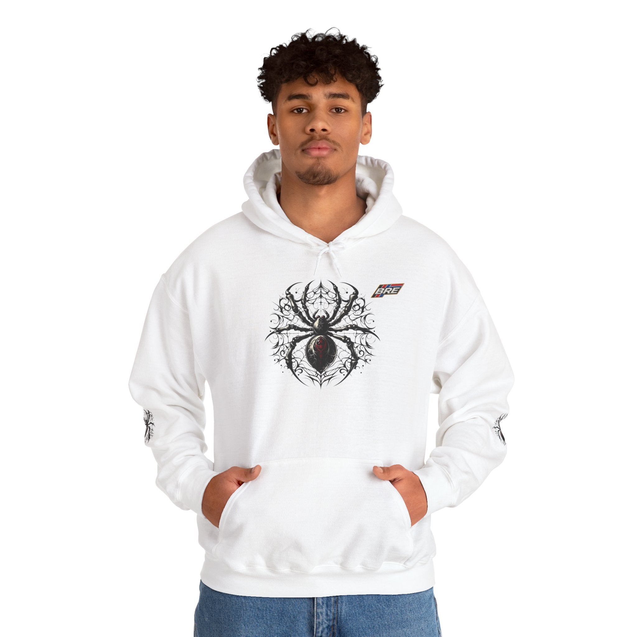 Spider Skull Hoodie — Gothic Black Widow Graphic Sweatshirt