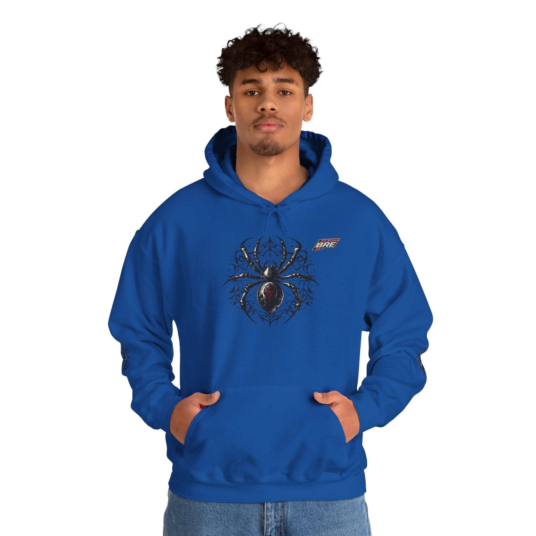 Spider Skull Hoodie — Gothic Black Widow Graphic Sweatshirt