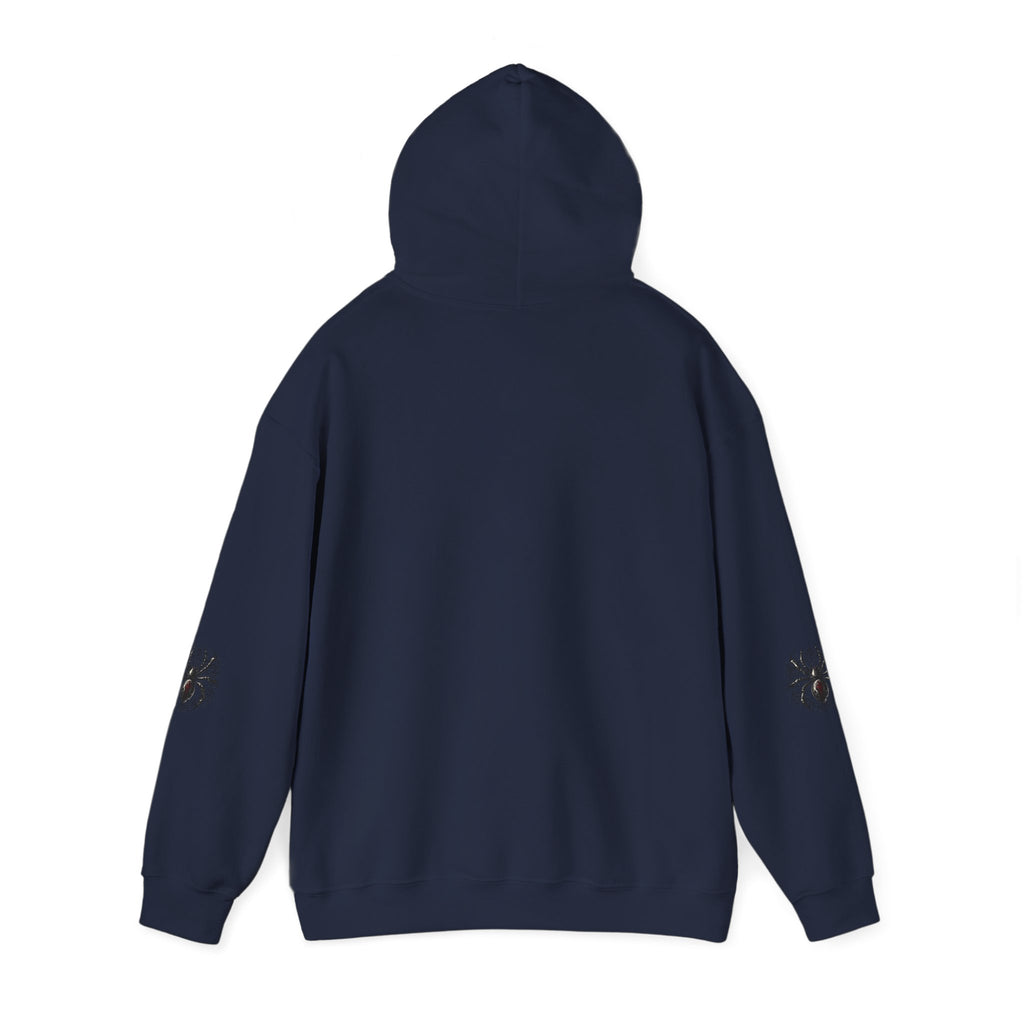 Spider Skull Hoodie — Gothic Black Widow Graphic Sweatshirt