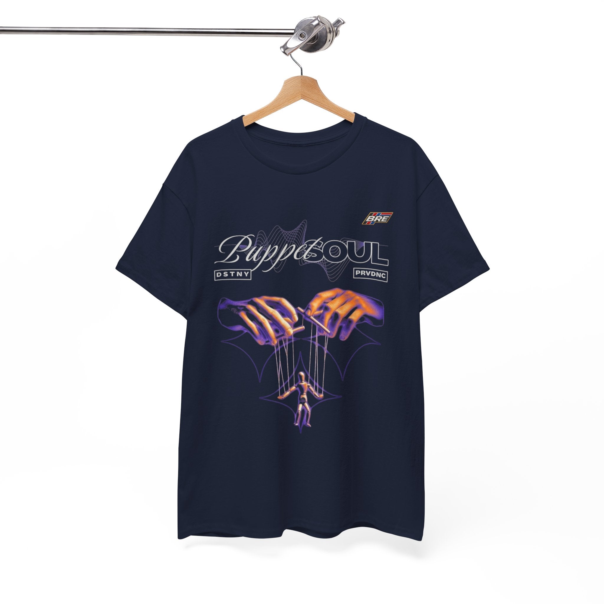 Puppet Soul Graphic Tee – Neon Marionette Hands Band Shirt