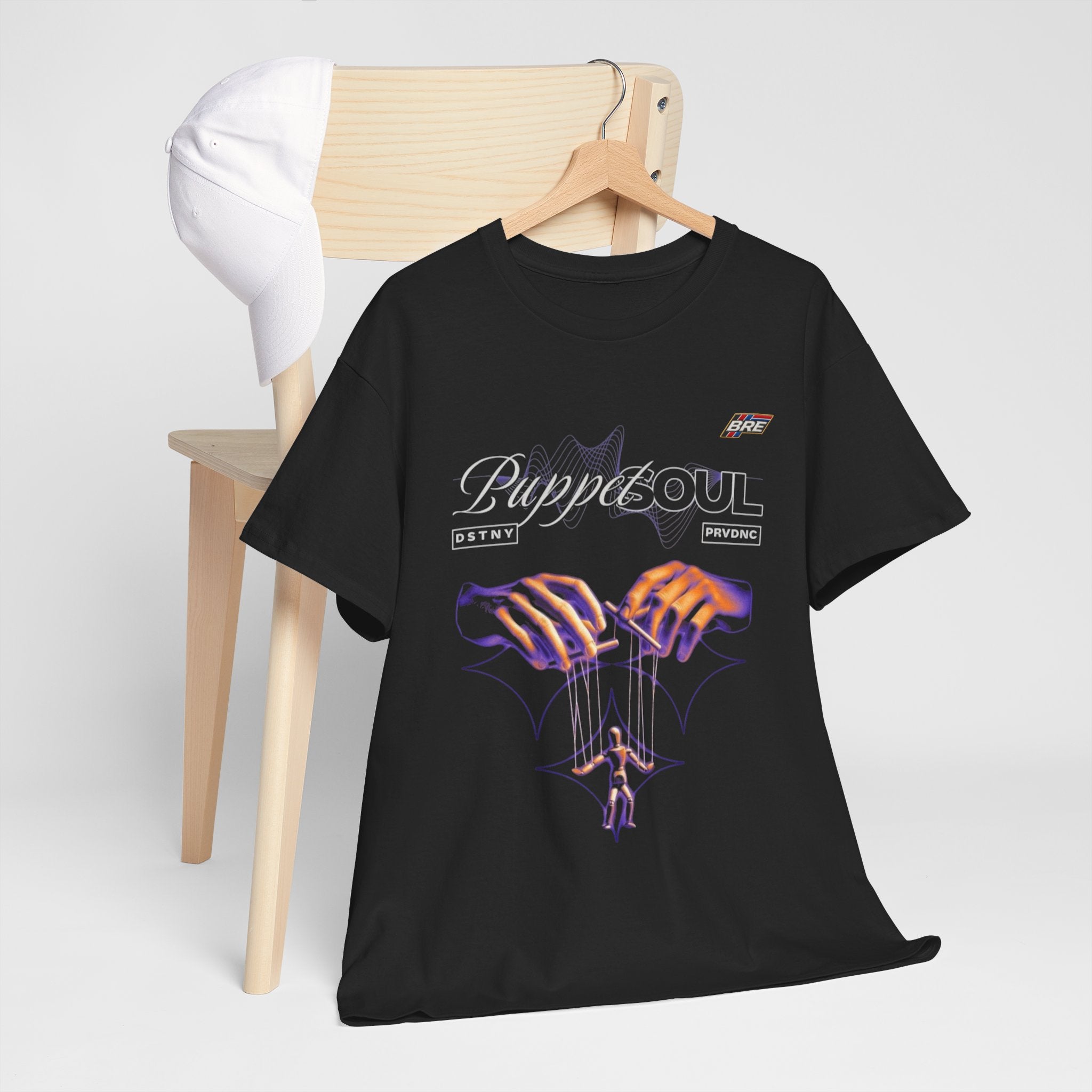 Puppet Soul Graphic Tee – Neon Marionette Hands Band Shirt