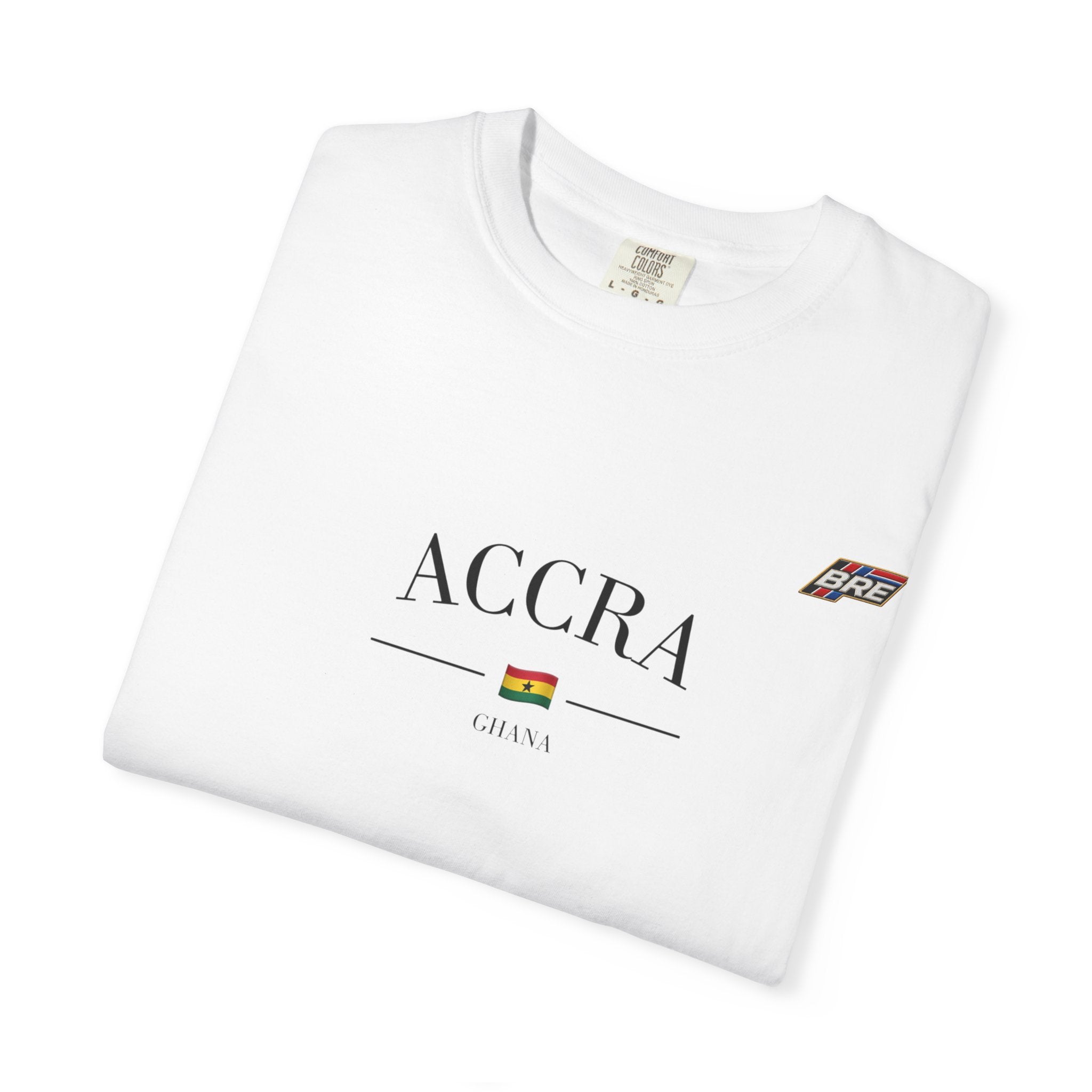 Accra City T-Shirt — Minimal Ghana Flag Travel Tee