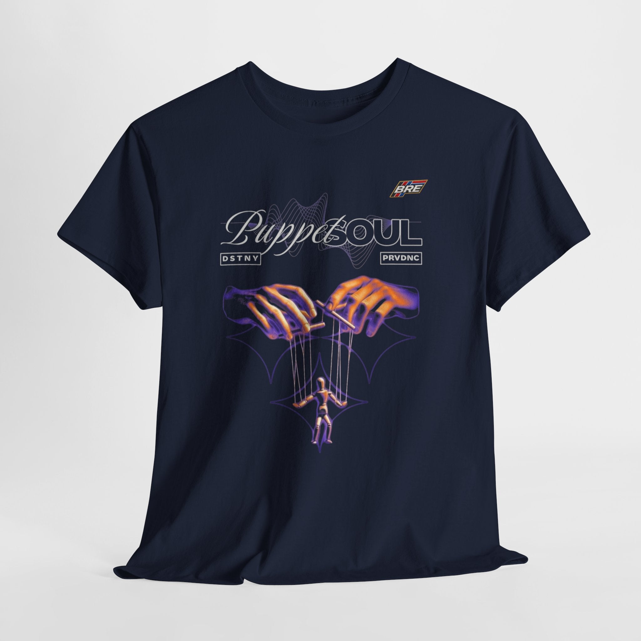 Puppet Soul Graphic Tee – Neon Marionette Hands Band Shirt