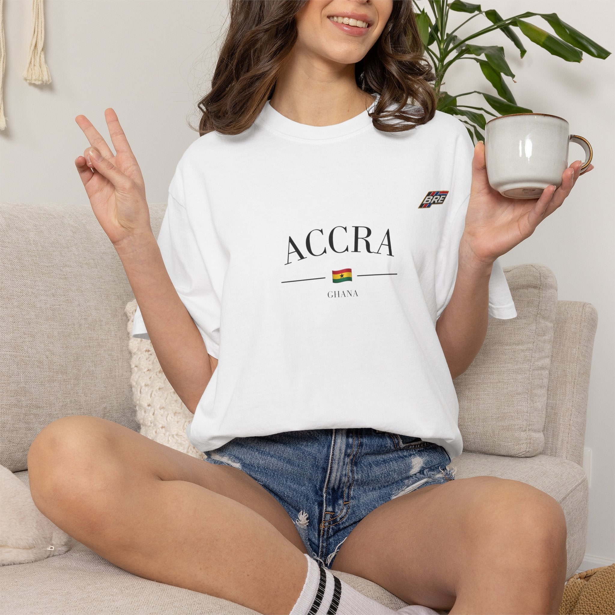 Accra City T-Shirt — Minimal Ghana Flag Travel Tee