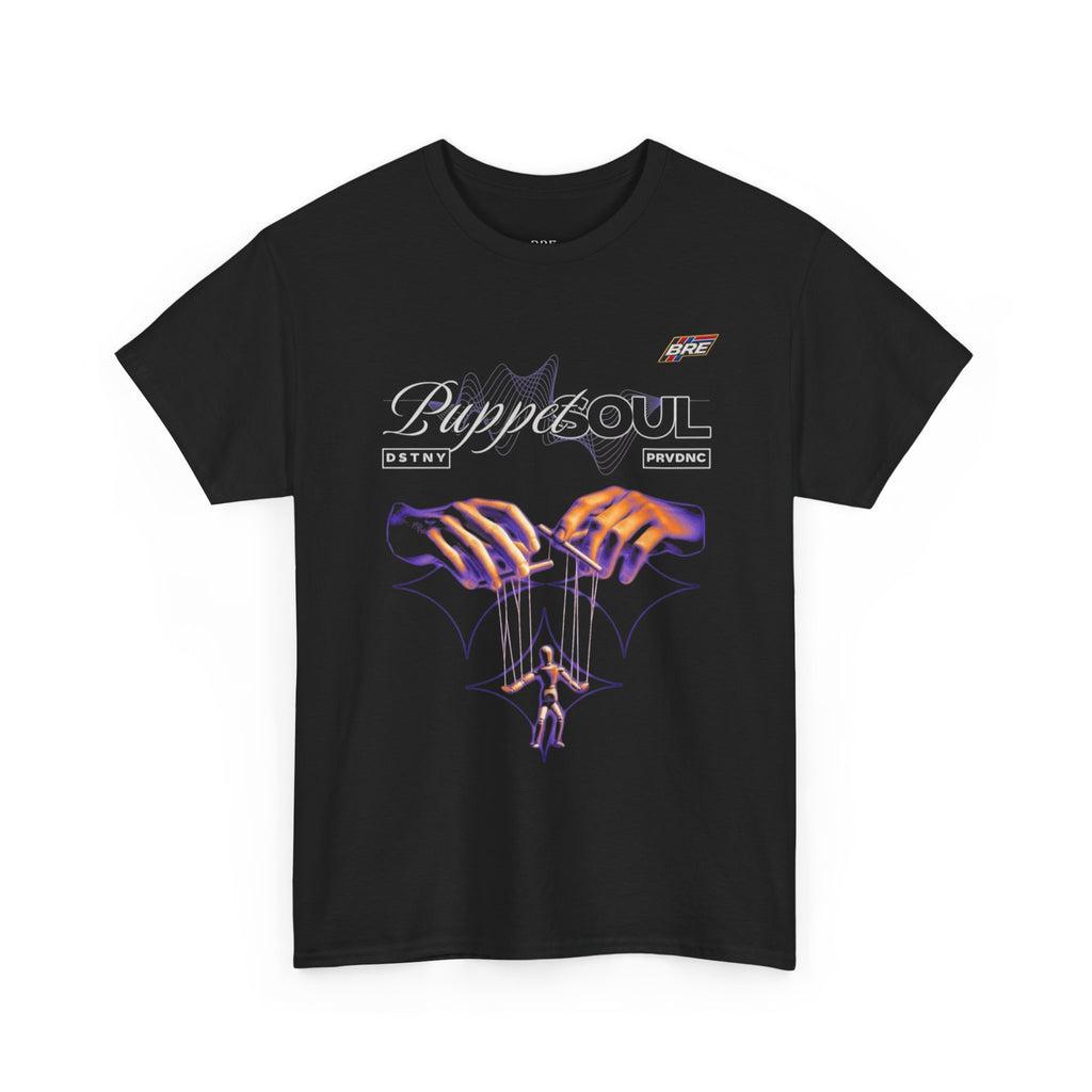 Puppet Soul Graphic Tee – Neon Marionette Hands Band Shirt