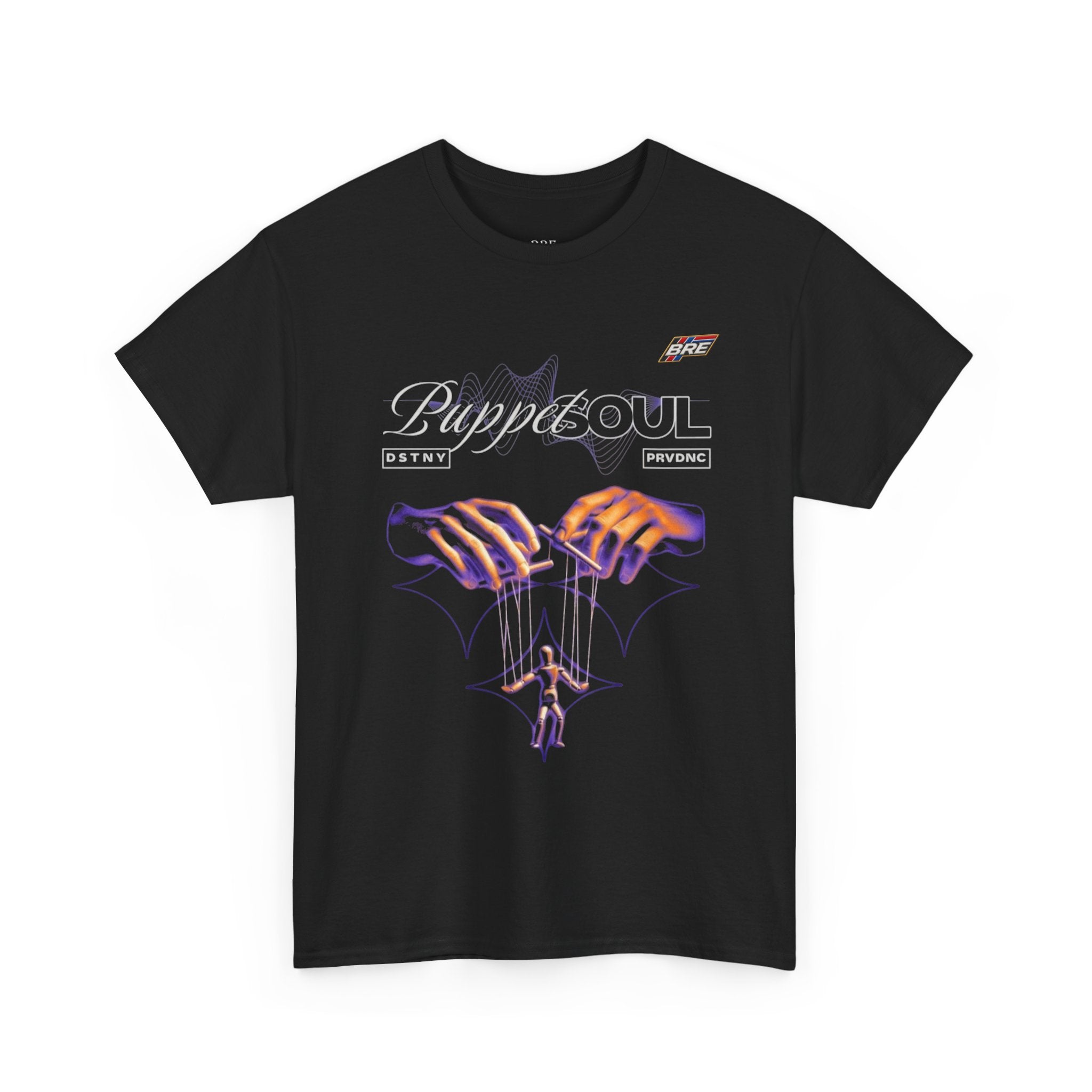 Puppet Soul Graphic Tee – Neon Marionette Hands Band Shirt
