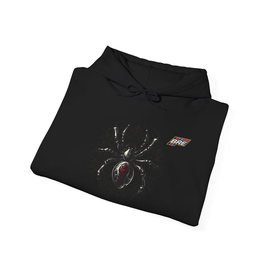 Spider Skull Hoodie — Gothic Black Widow Graphic Sweatshirt