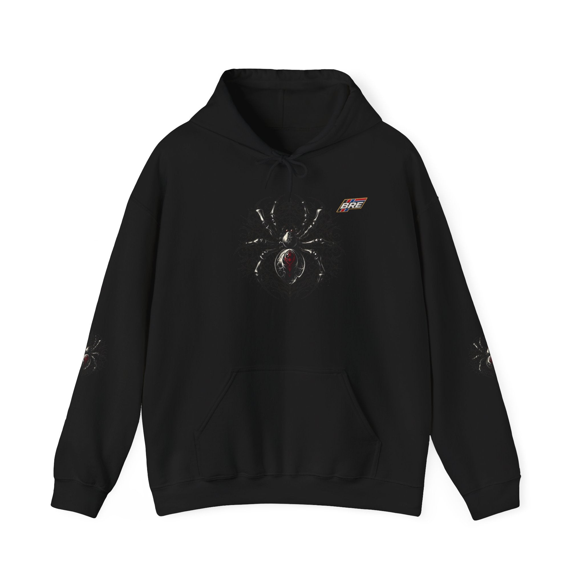 Spider Skull Hoodie — Gothic Black Widow Graphic Sweatshirt