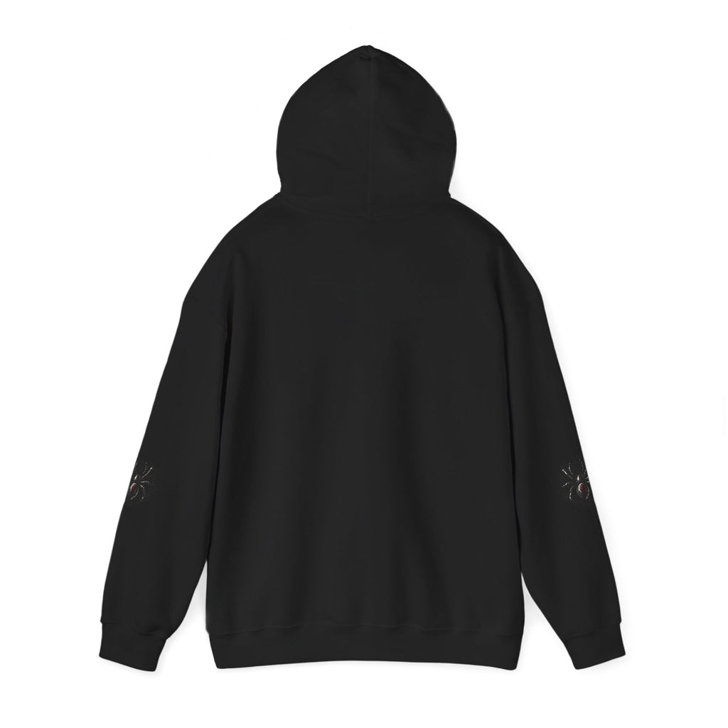 Spider Skull Hoodie — Gothic Black Widow Graphic Sweatshirt