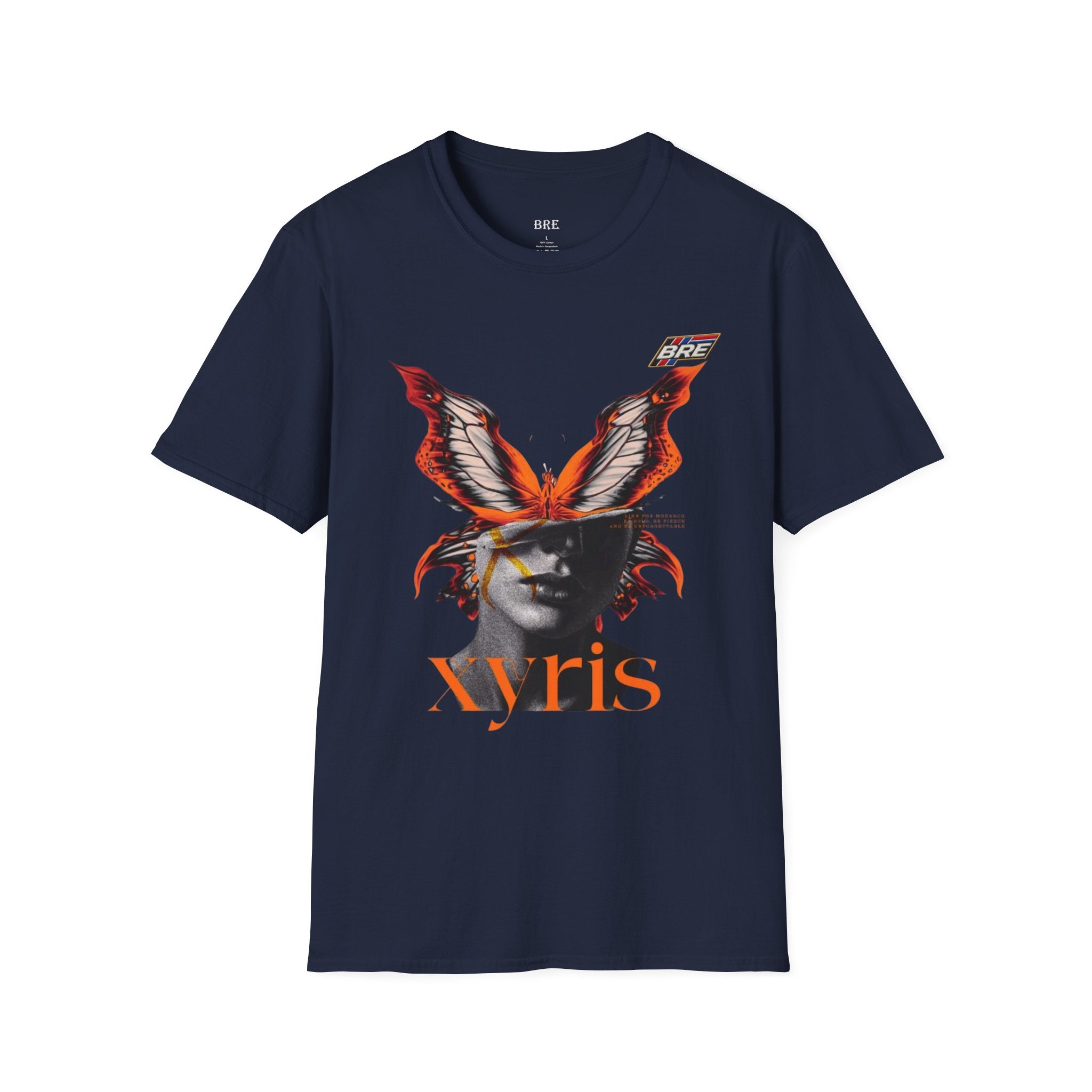 Butterfly Mask Graphic T‑Shirt — 'Xyris' Surreal Art Tee