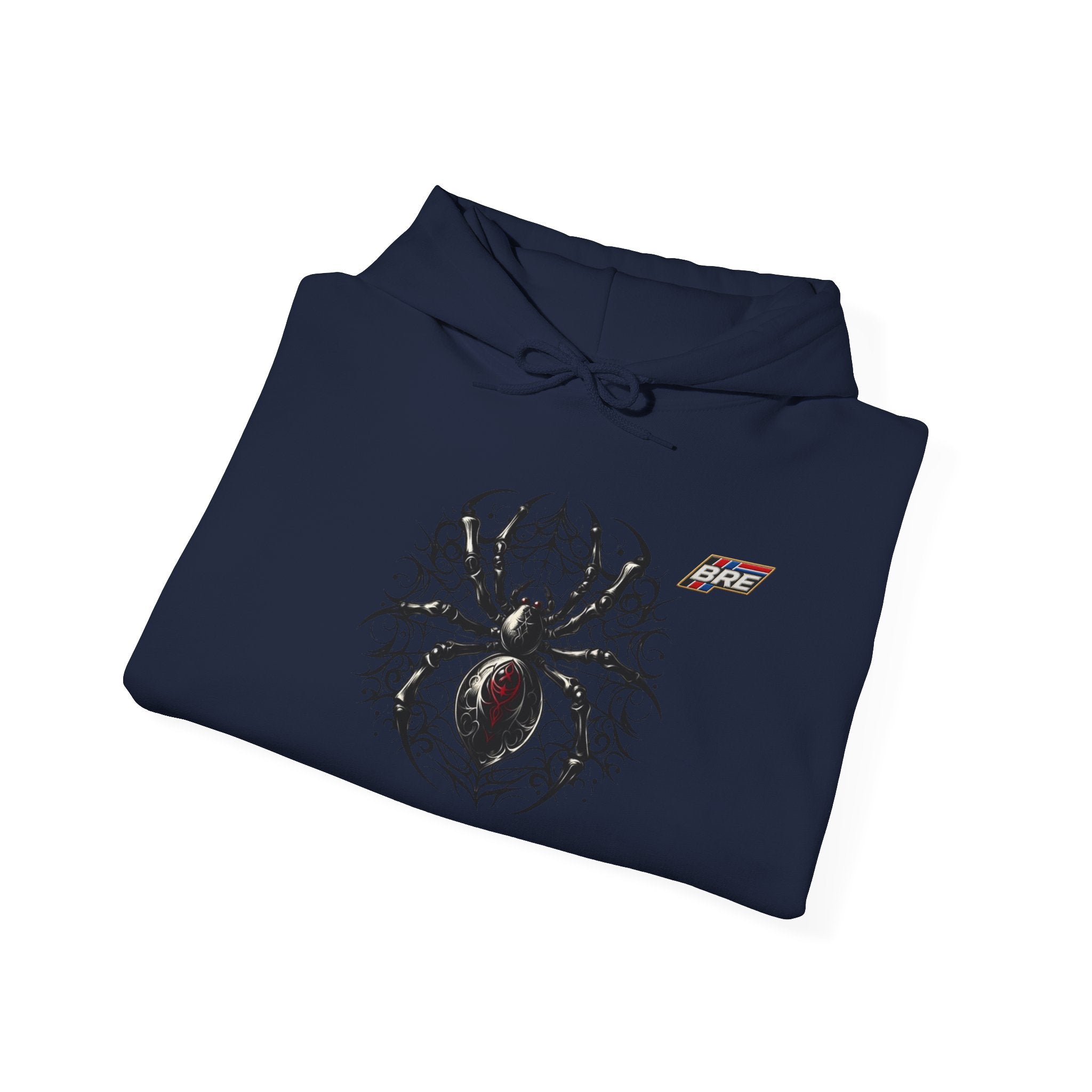 Spider Skull Hoodie — Gothic Black Widow Graphic Sweatshirt