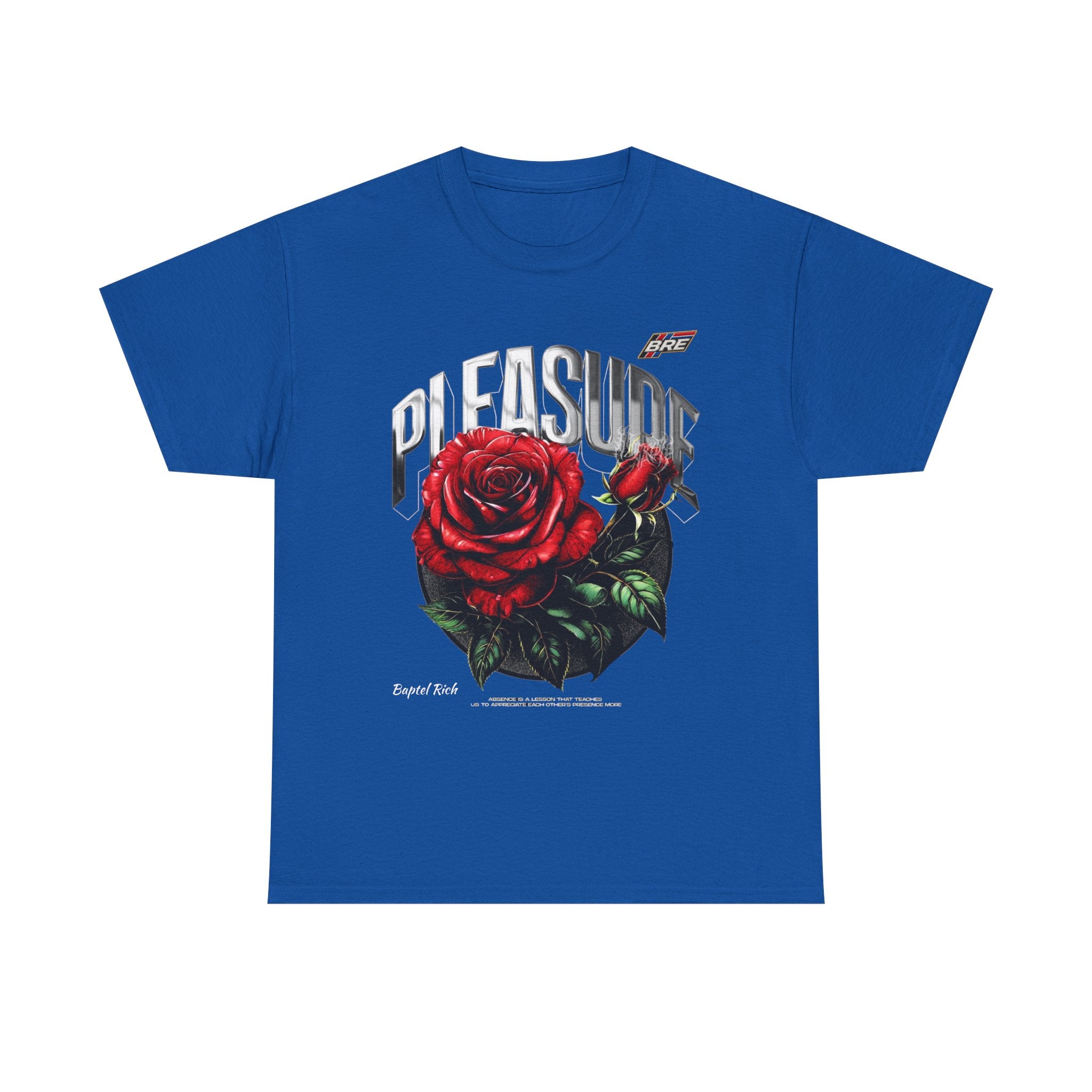 Pleasure Rose Graphic Tee — Gothic Red Rose Streetwear T-Shirt